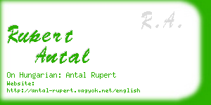 rupert antal business card